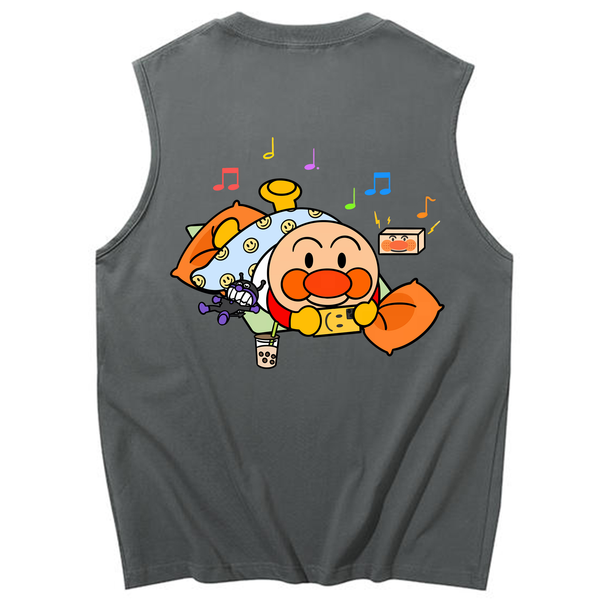 （画像用） アンパンマン Anpanman コットン100％タンクトップ（背面プリント）